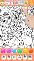 Boys Ninja Coloring & Memory captura de pantalla 3