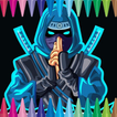 Shadow Ninja Coloring Book simgesi