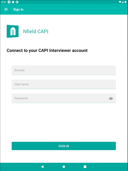 Nfield CAPI screenshot 2