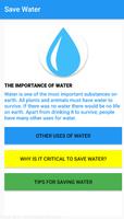 Save Water Plakat
