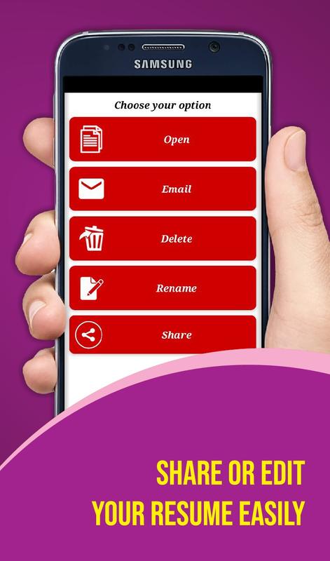 resume builder app free