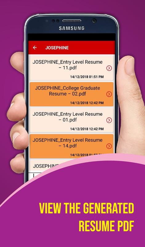 resume builder app free