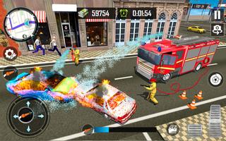 Firefighter Rescue Game Sim 3D Affiche