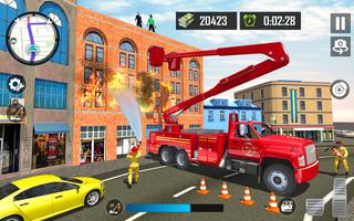 Firefighter Rescue Game Sim 3D capture d'écran 3