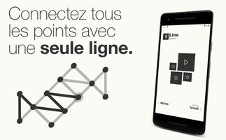 1Line & dots puzzle. Affiche