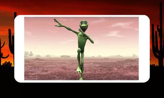 Danse alien vert Affiche