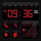 Rotes Icon-Paket Zeichen