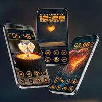 Gelbes Icon-Paket Plakat