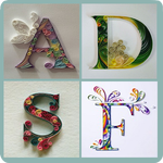 Stylish Alphabet QuillingPaper icon