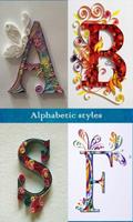 Stylish Alphabet QuillingPaper Poster