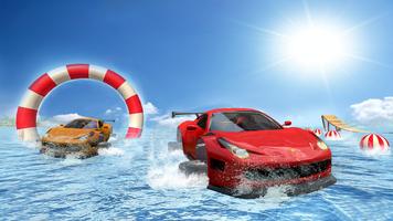 Water Surfer Car Floating Race 3D الملصق