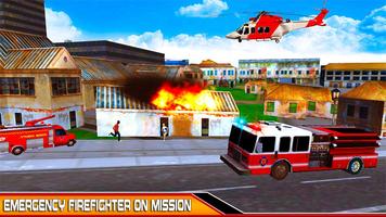 NewYork Rescue Firefighter Emergency truck sim2019 plakat