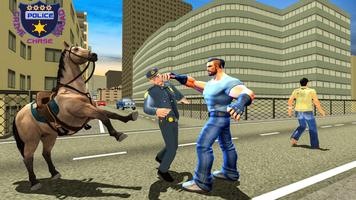 US Police Chase - City Gangster Fight : Horse game poster