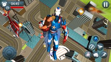 Flying Robot Superhero Crime City Rescue Battle screenshot 1
