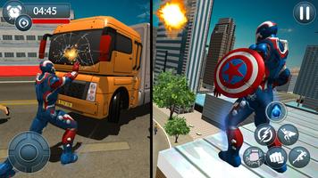 Flying Robot Superhero Crime City Rescue Battle screenshot 2