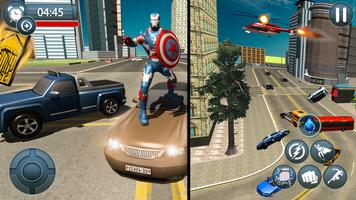 Flying Robot Superhero Crime City Rescue Battle screenshot 3