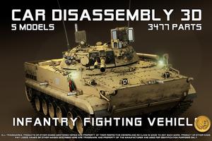 Car Disassembly 3D-poster