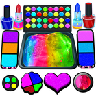 DIY Makeup Mixing into Slime icon