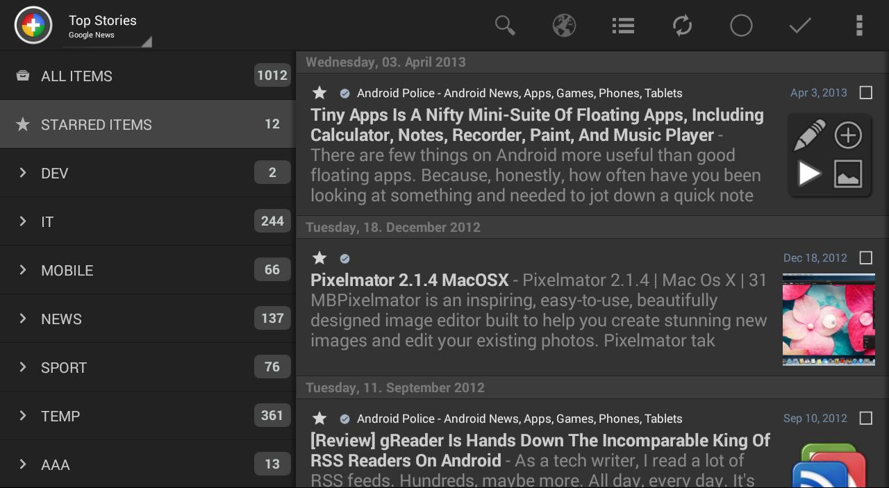 RSS Reader Extension. Бесплатные расширения для андроид