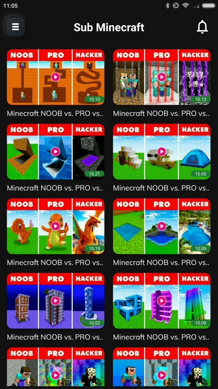 Noob Vs Pro Vs Hacker Vs God Sub Videos For Android Apk Download - hacker vs pro vs noob roblox