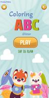 Coloring Glitter Alphabets ABC Cartaz