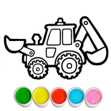 Color ASMR: Excavator Coloring