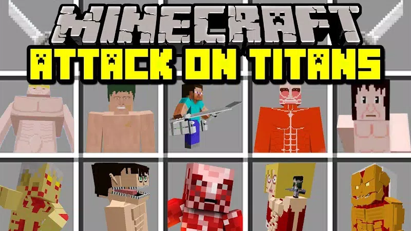 The Nine Titans (Attack on Titan) Addon Minecraft Mod