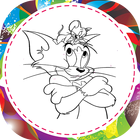Coloring Cat and Mouse أيقونة