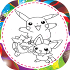 Coloring Pika Pika biểu tượng