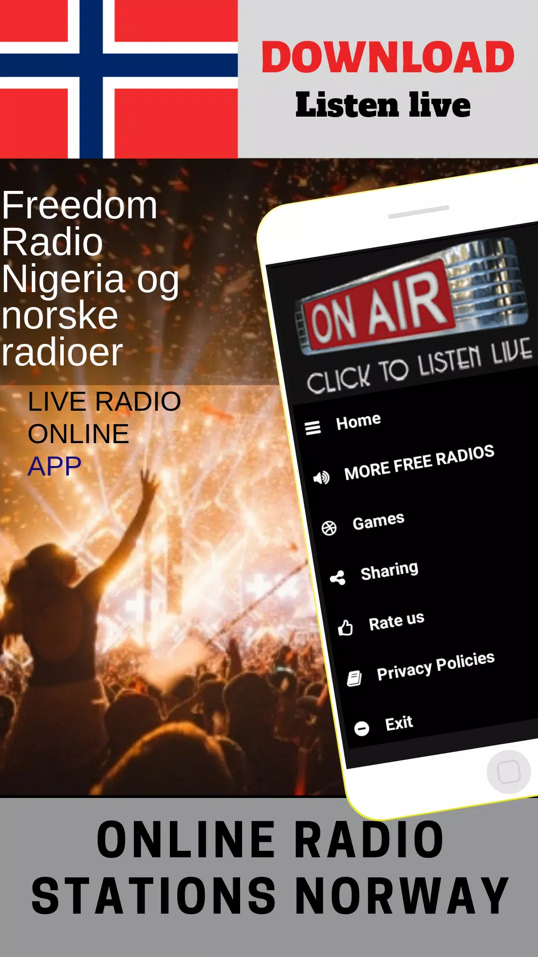 Freedom Radio Nigeria og norske radioer APK for Android Download