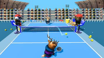 Réel Tennis Balle Jeu- Ligue capture d'écran 1