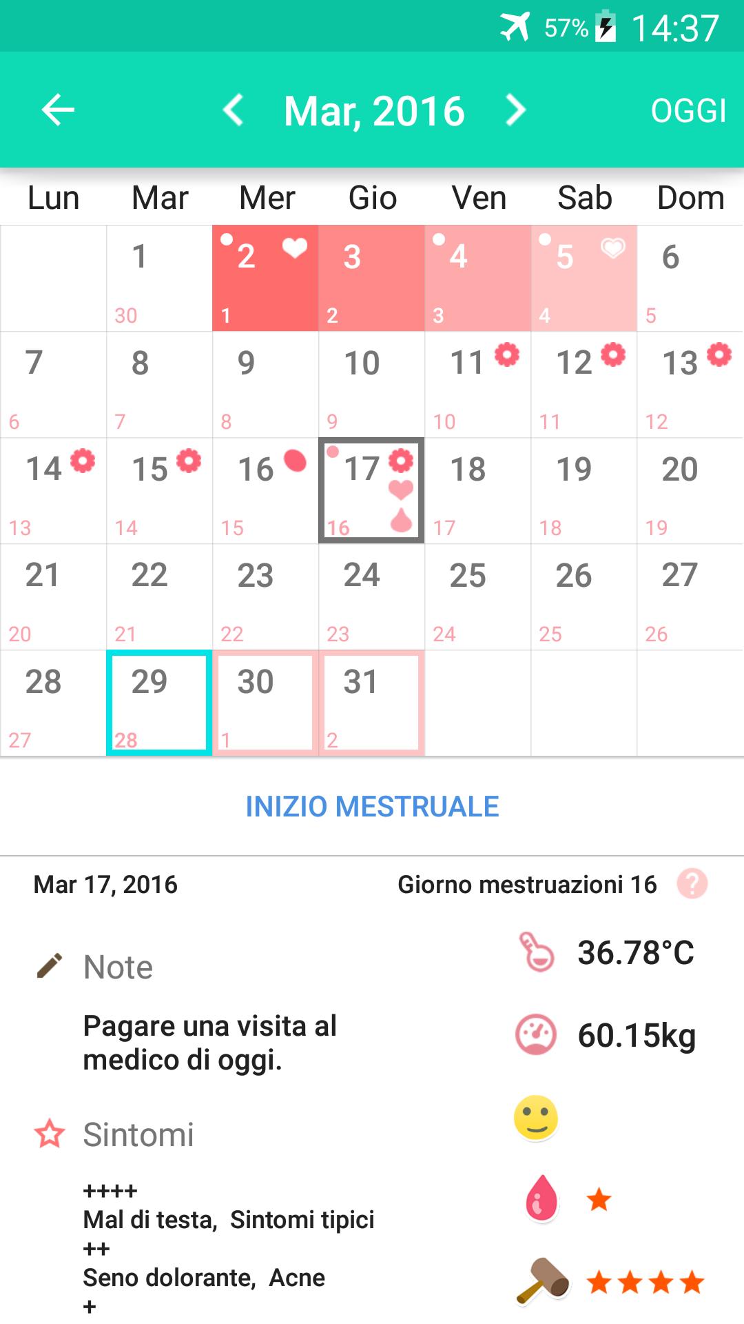 SCARICARE CALENDARIO CICLO MESTRUALE
