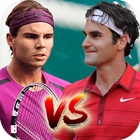 Rafael Nadal VS Roger Federer: Tennis Photo Editor icône