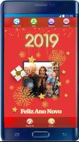 Ano novo 2019 - cartão الملصق