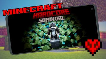 Modo hardcore no Minecraft Cartaz