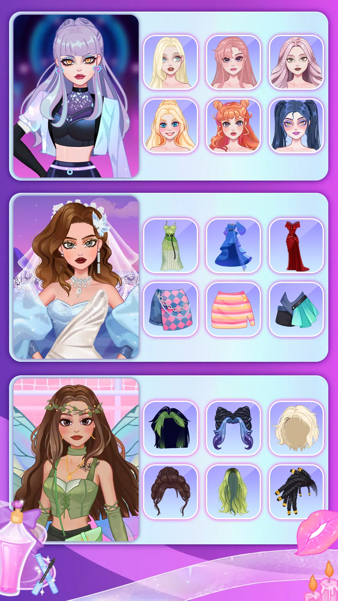 Style Me Girl: Jogos de moda com dressup 3D grátis Superstar Fashion Girl  Pink Princess, Fashion DressUp UFO No !, android, roxo, cabelo preto,  sapato png