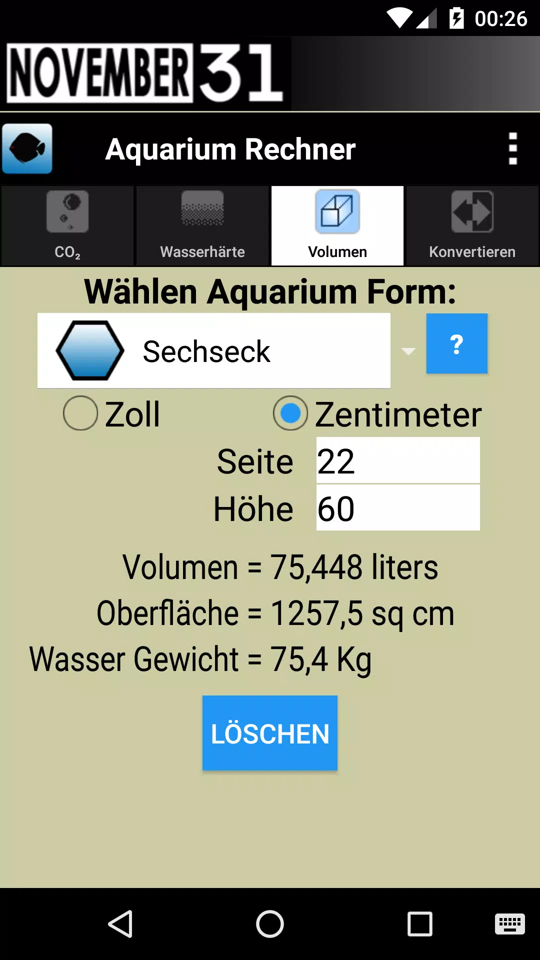 Aquarium Rechner APK für Android herunterladen