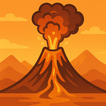 Volcano eruption simulator icon