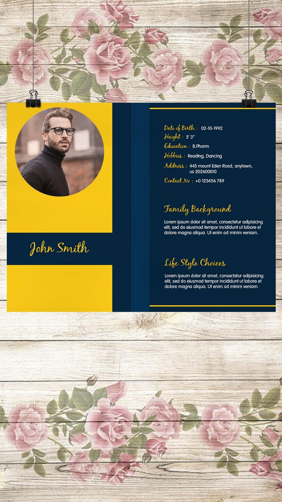 Creative Biodata Maker For Android Apk Download