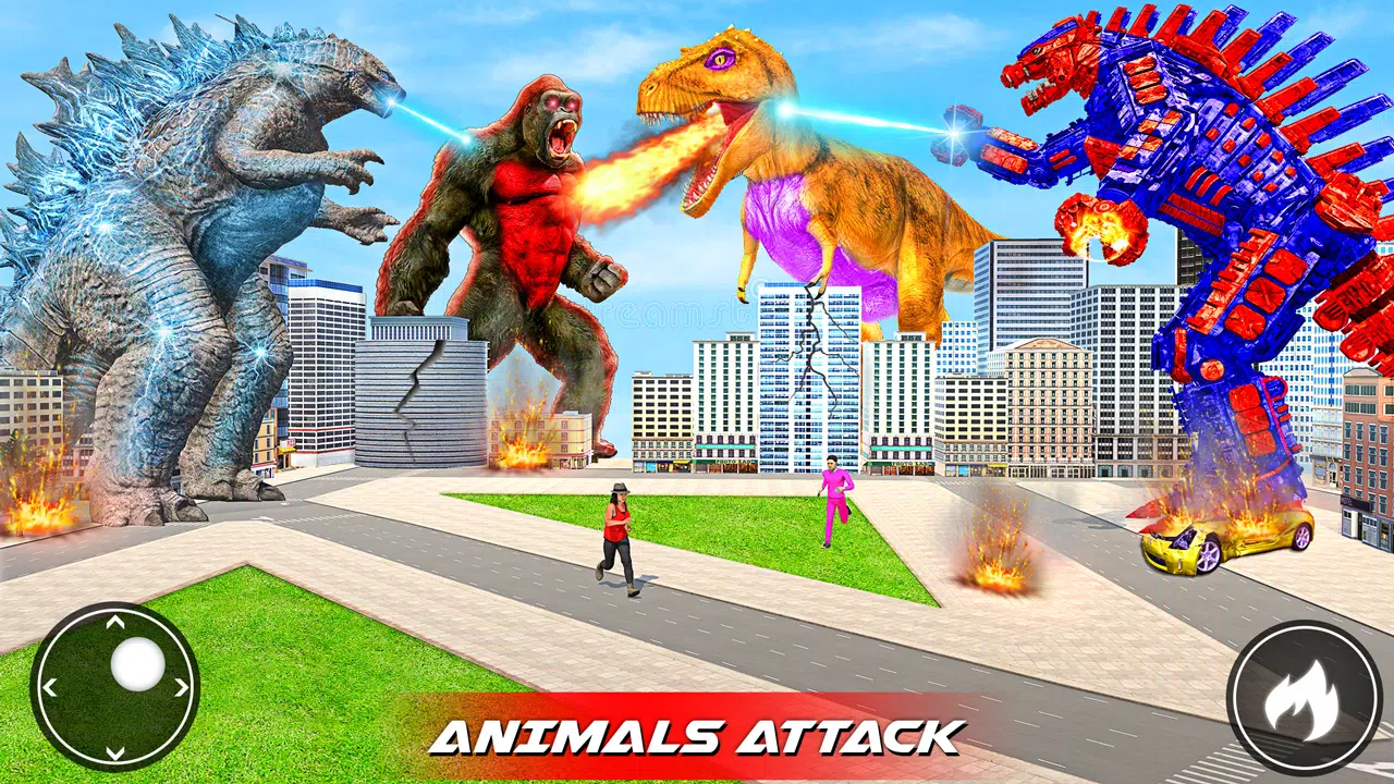 Download do APK de Dinossauro Rampage Ataque Jogo para Android