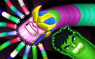 Crawl Superhero Worms: Slither Mask Snake io Games capture d'écran 3