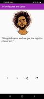 J Cole Quotes and Lyrics poster