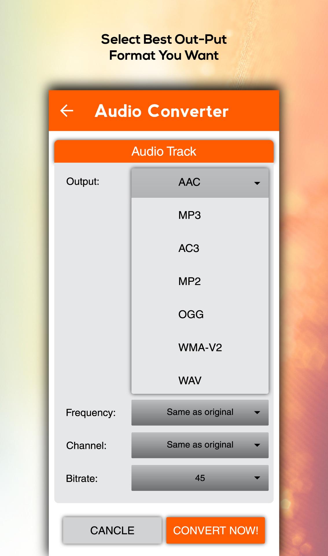 All Audio Converter MP3, AAC, WAV, M4A, AAC APK 3.0 for Android