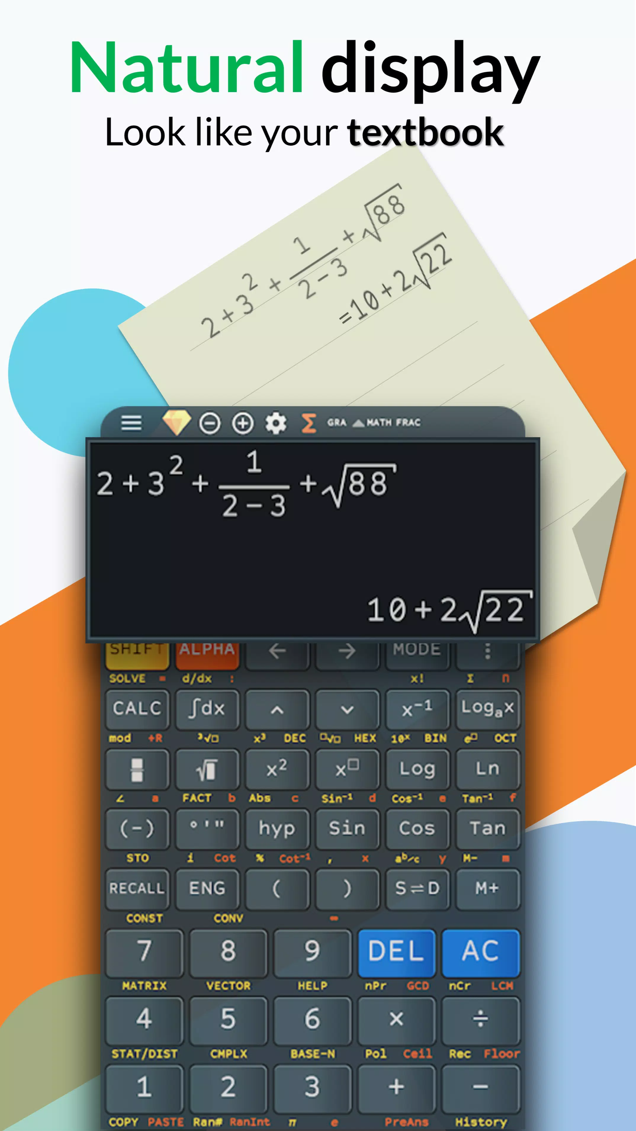 Descarga de APK de Calculadora avanzada fx 991 es plus y 991 ms 570 para  Android