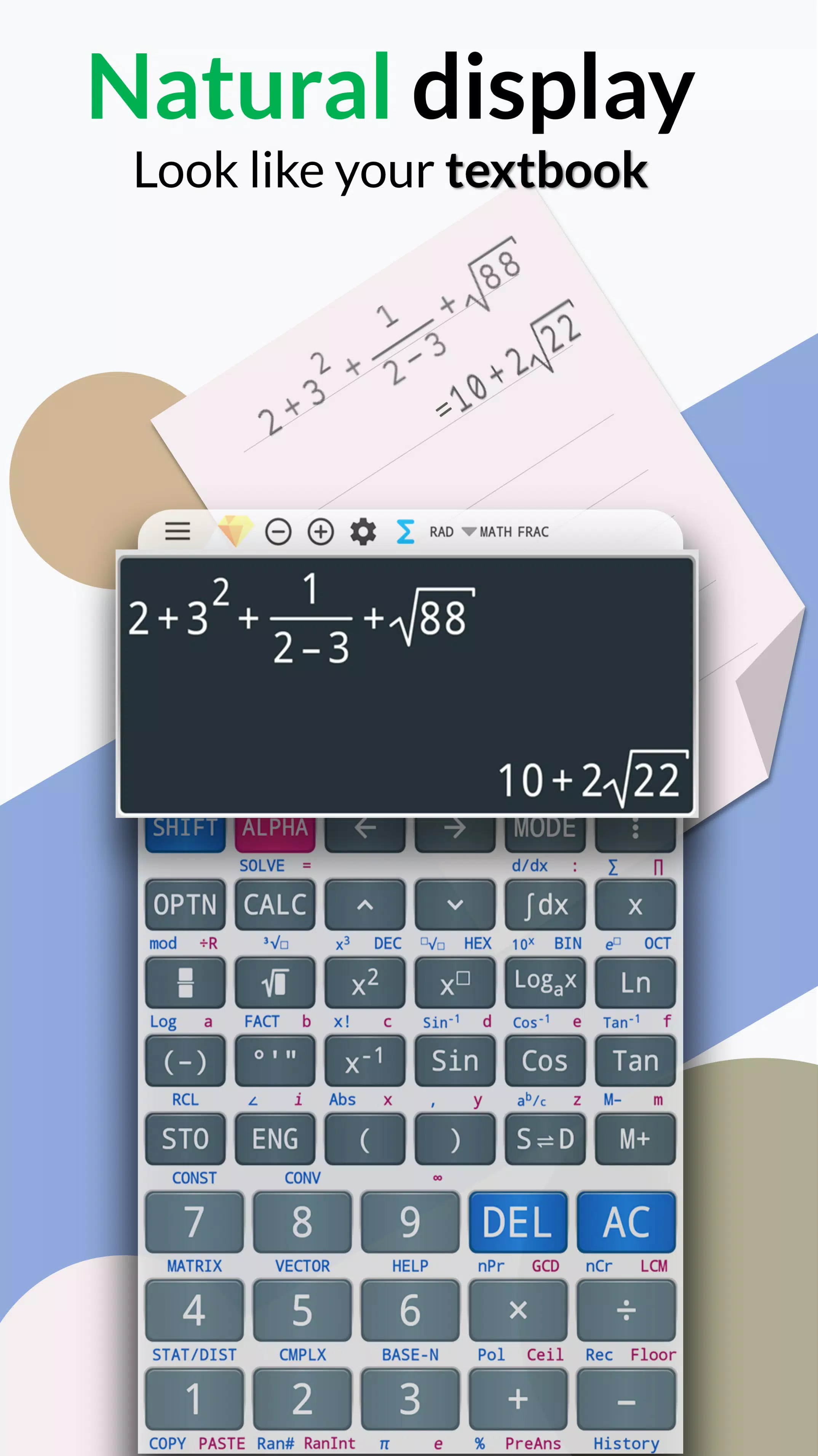Free engineering calculator 991 es plus & 92 APK for Android Download