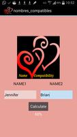 Love compatibility name poster