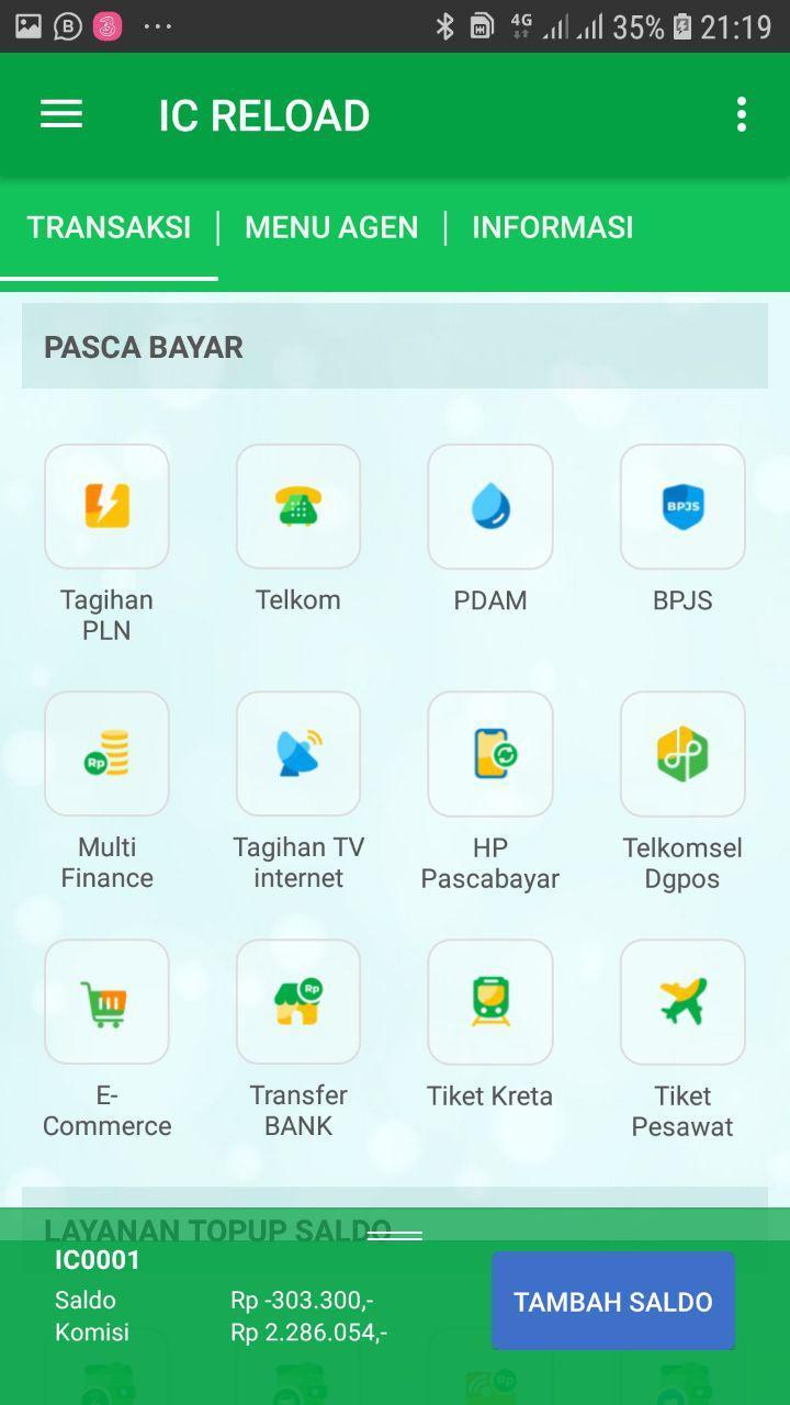 KIOS IC-isi pulsa online for Android