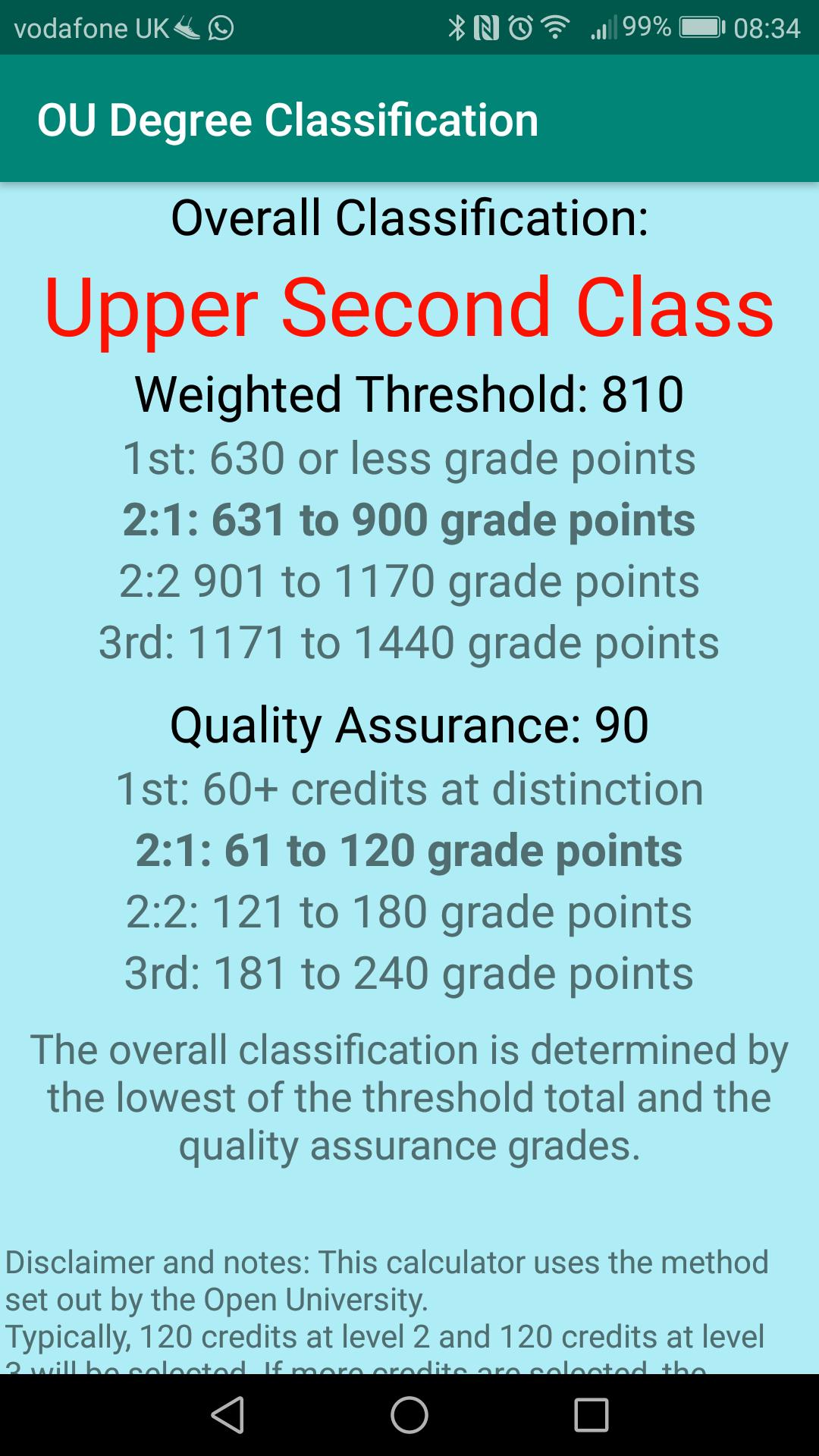 OU Degree Classification APK for Android Download