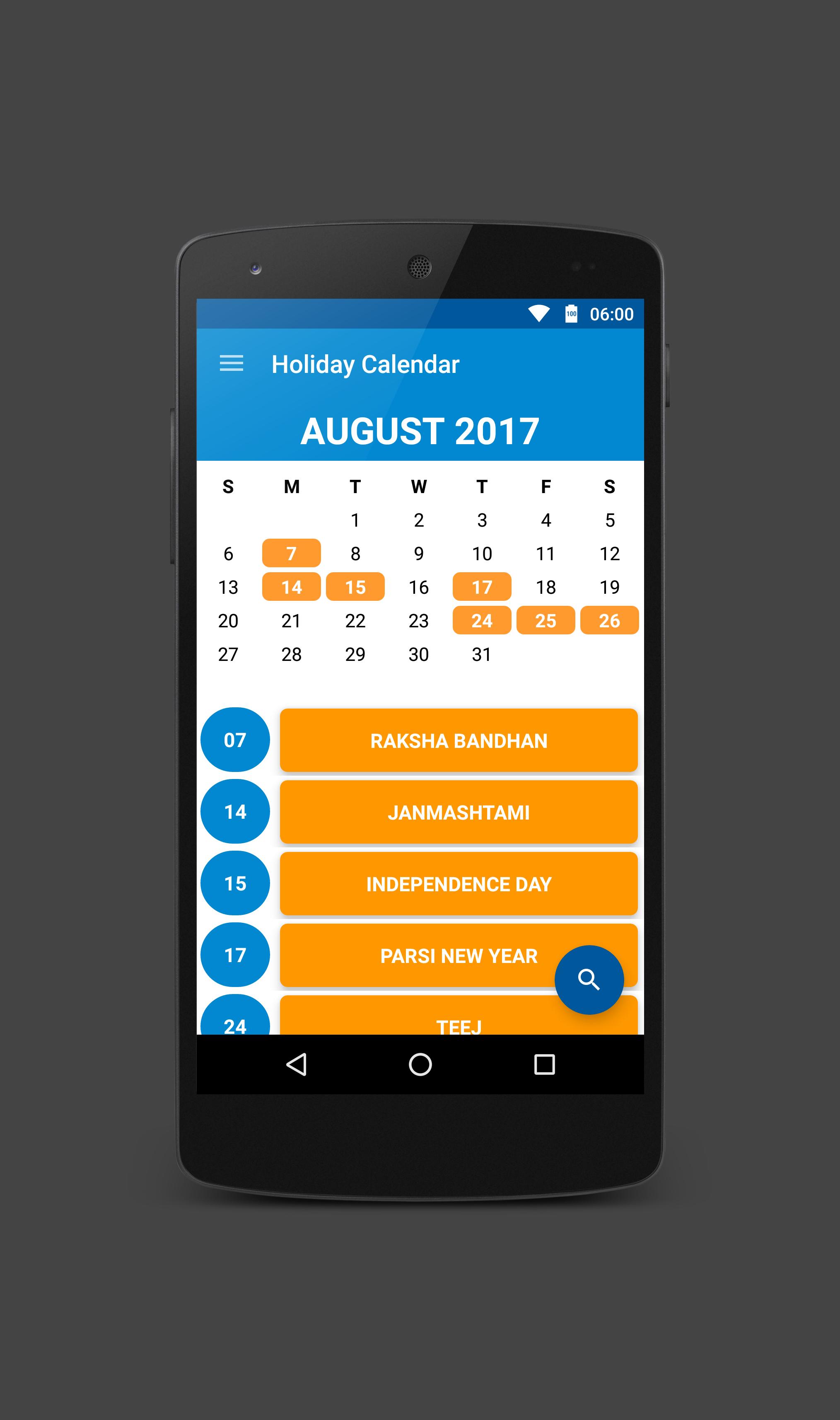 Holiday Calendar for Android - APK Download