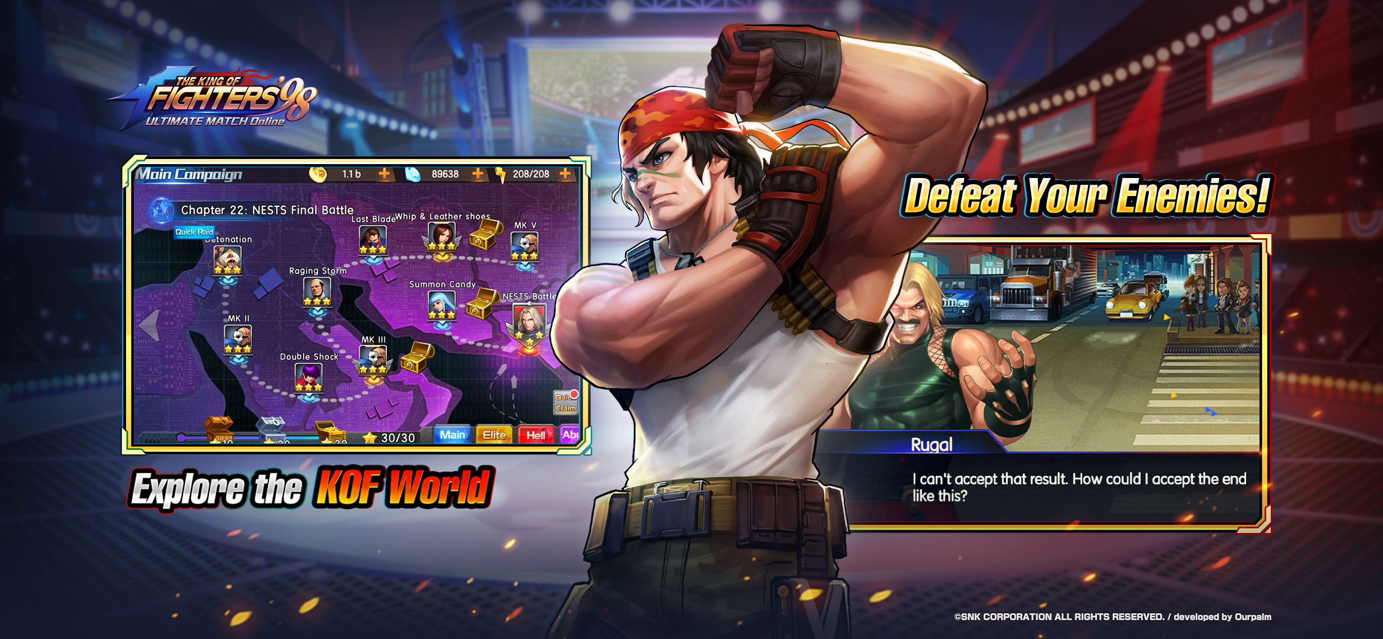 The king of fighters 98: Ultimate match online Android apk game. The king  of fighters 98: Ultimate match online free download for tablet and phone.